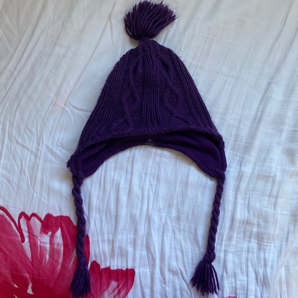PURPLE KNIT WINTER HAT